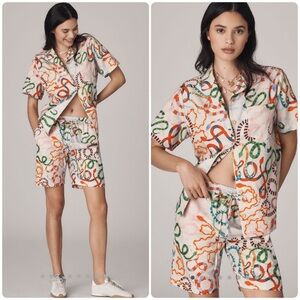 RACHEL ANTONOFF 🐍 For Anthropologie Timmy Linen Shorts - Mtpl Sizes